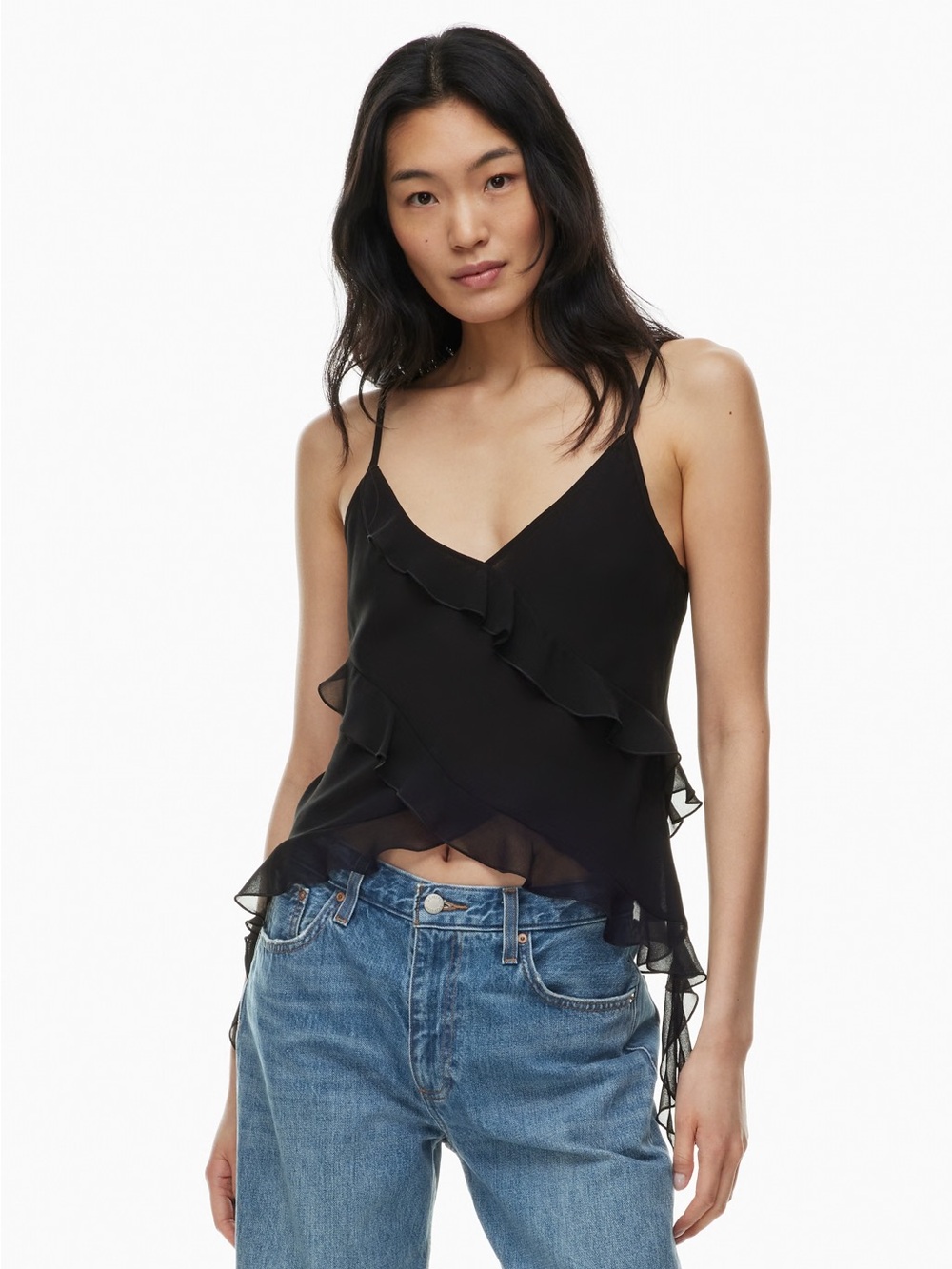 Aritzia Wilfred Eminence Black Top Whimisigoth Minimalist Feminine Quiet Luxury